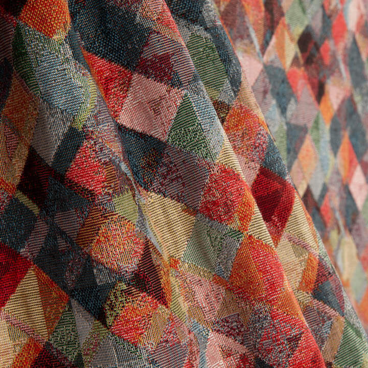 Multicoloured Geometric Patchwork Tapestry - Ribes y Casals
