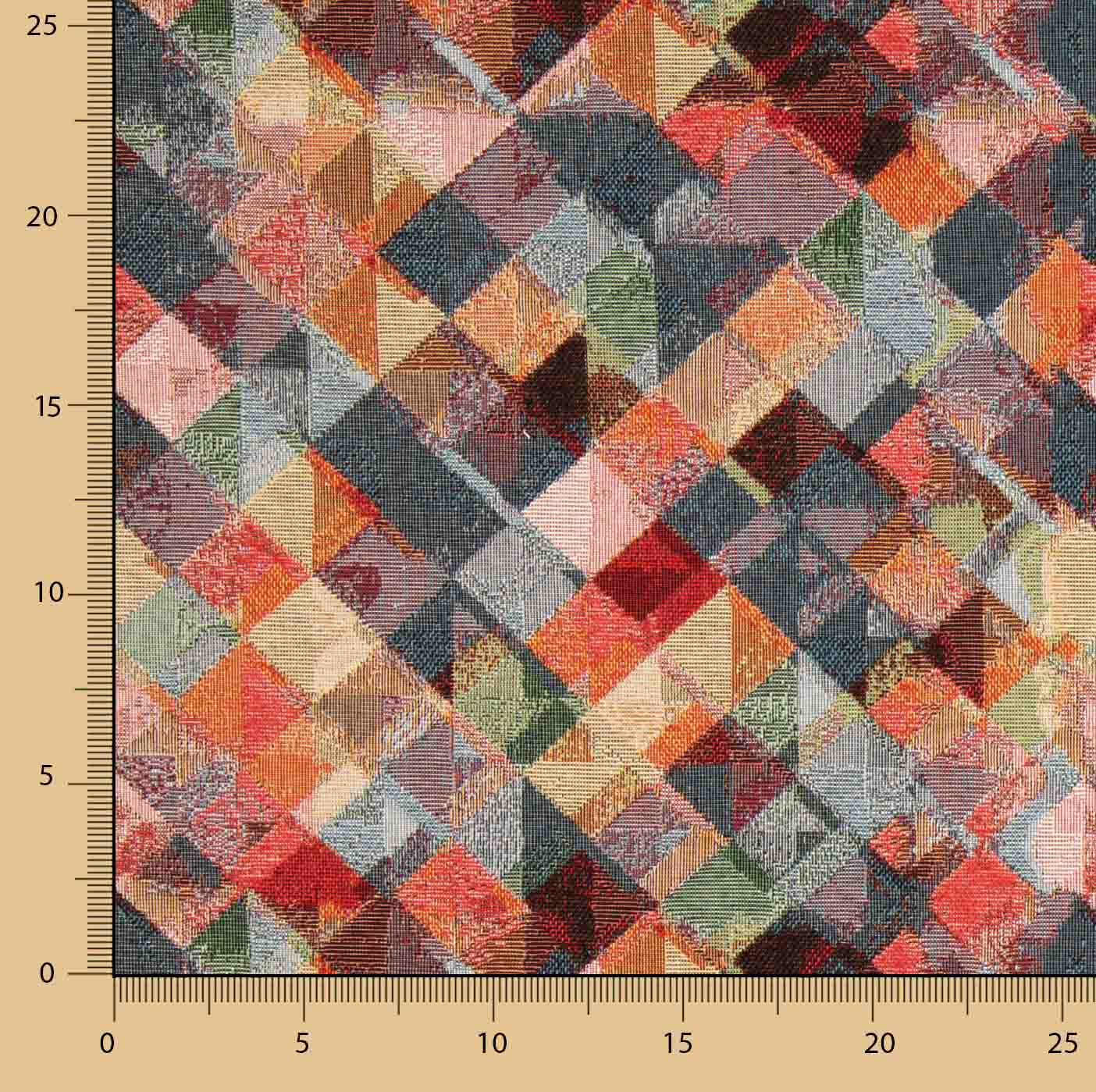 Multicoloured Geometric Patchwork Tapestry - Ribes y Casals