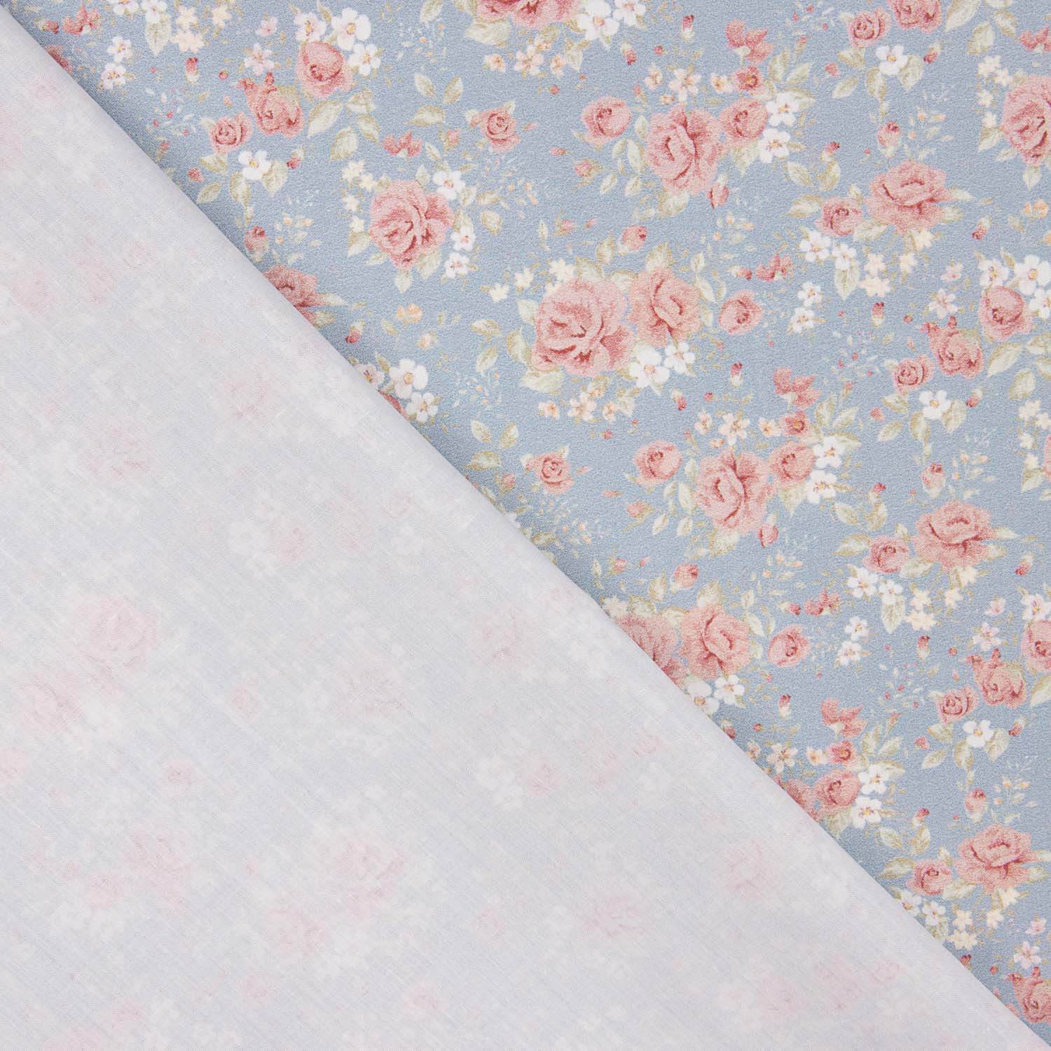 Nuria Blue Printed Percale - Ribes y Casals