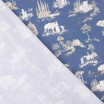 Silke Blue Printed Percale - Ribes y Casals