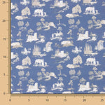 Silke Blue Printed Percale - Ribes y Casals