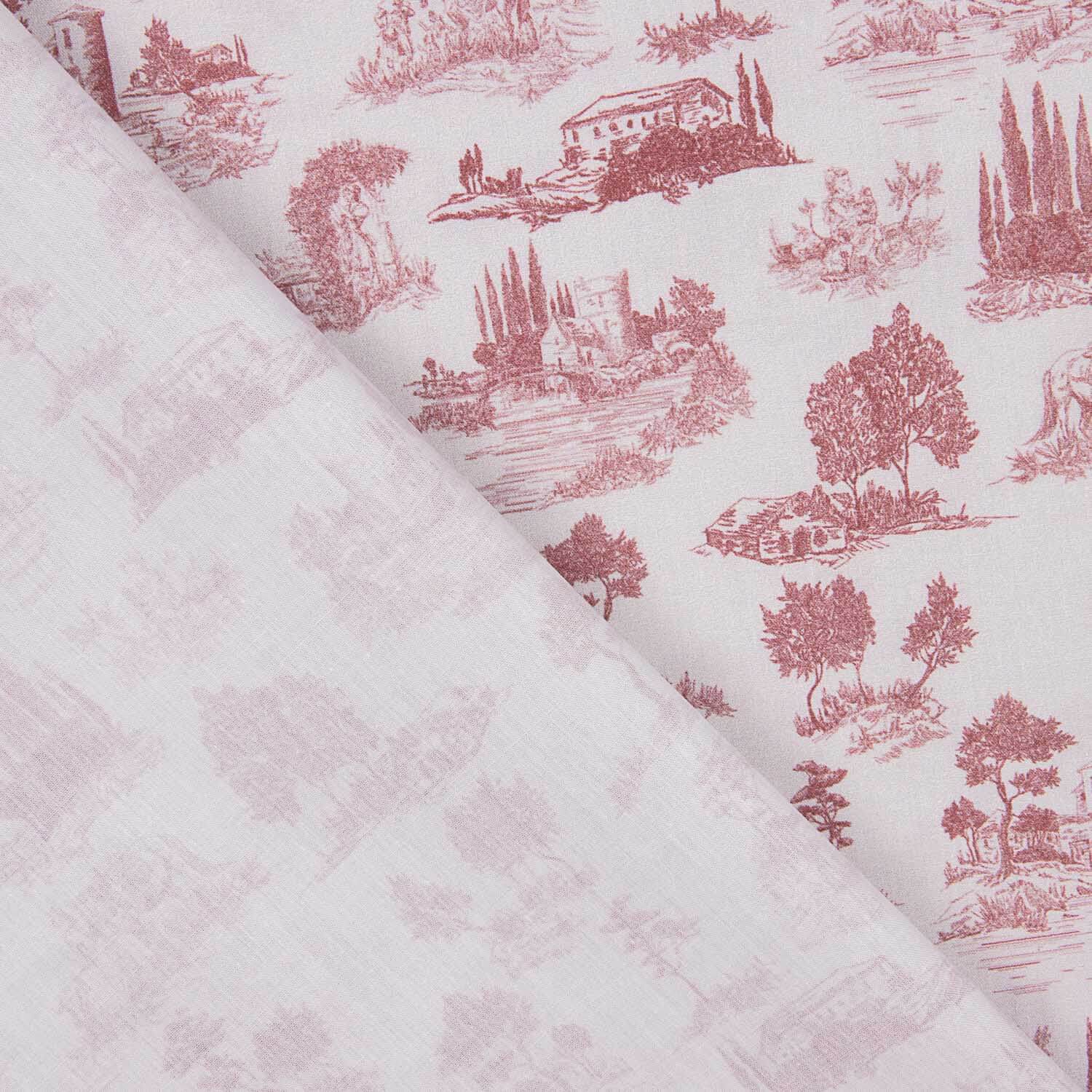 Silke Red Printed Percale - Ribes y Casals