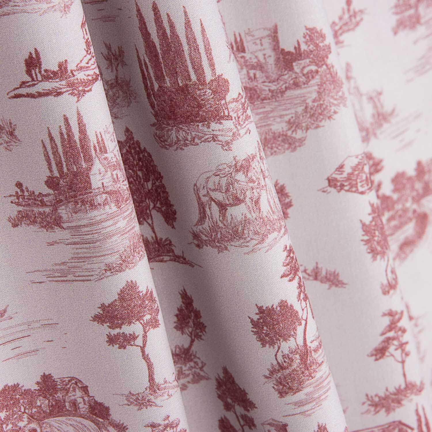 Silke Red Printed Percale - Ribes y Casals