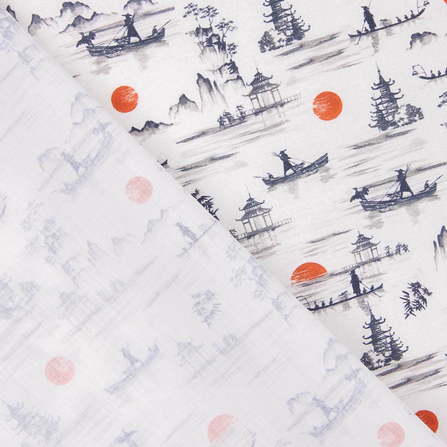 Yong Red Printed Percale - Ribes y Casals