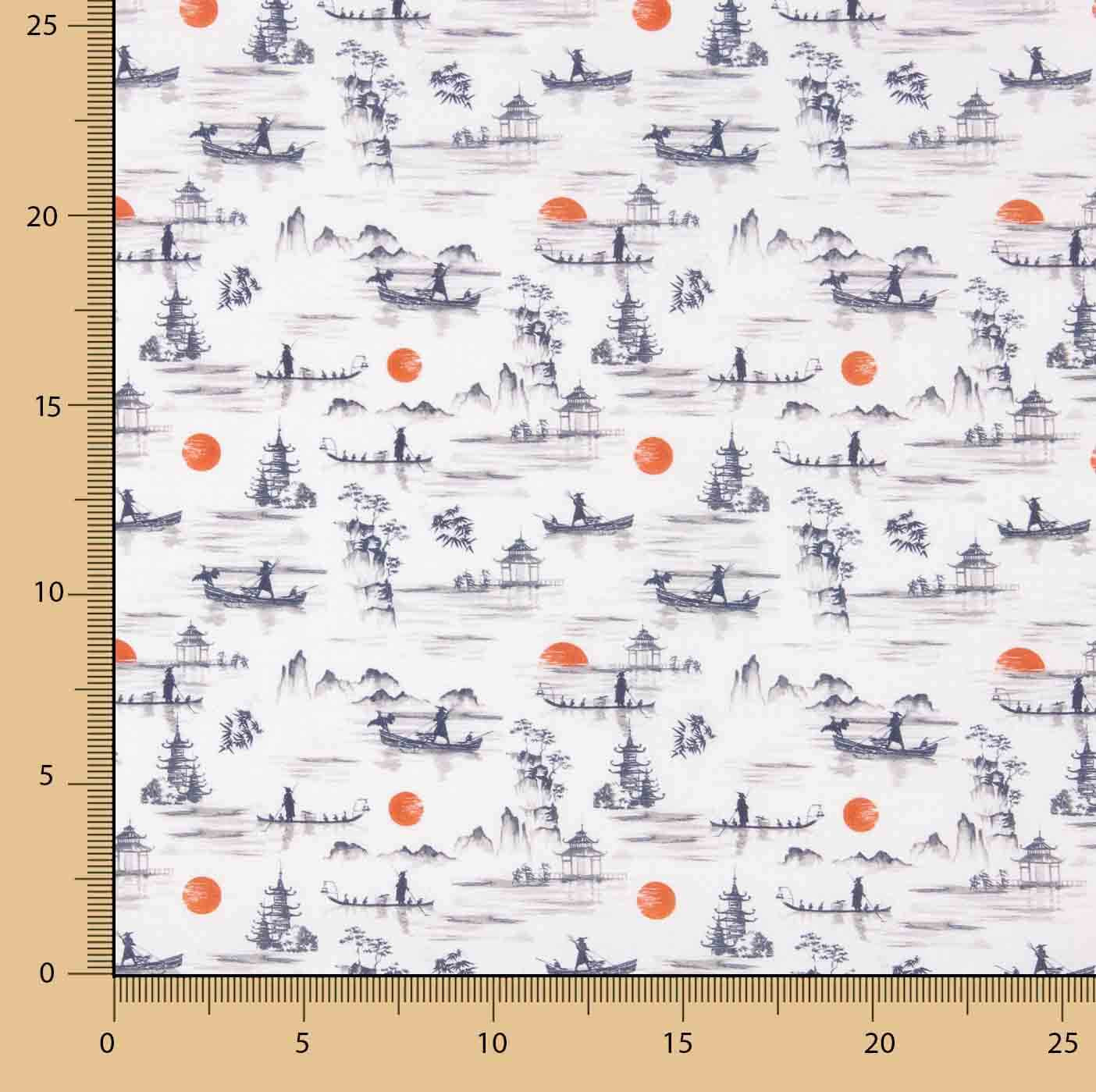 Yong Red Printed Percale - Ribes y Casals