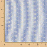 Embroidered Blue Stripes Cotton - Ribes y Casals
