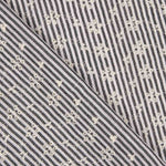 Cotton Embroidered Black Stripes - Ribes y Casals