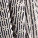 Cotton Embroidered Black Stripes - Ribes y Casals