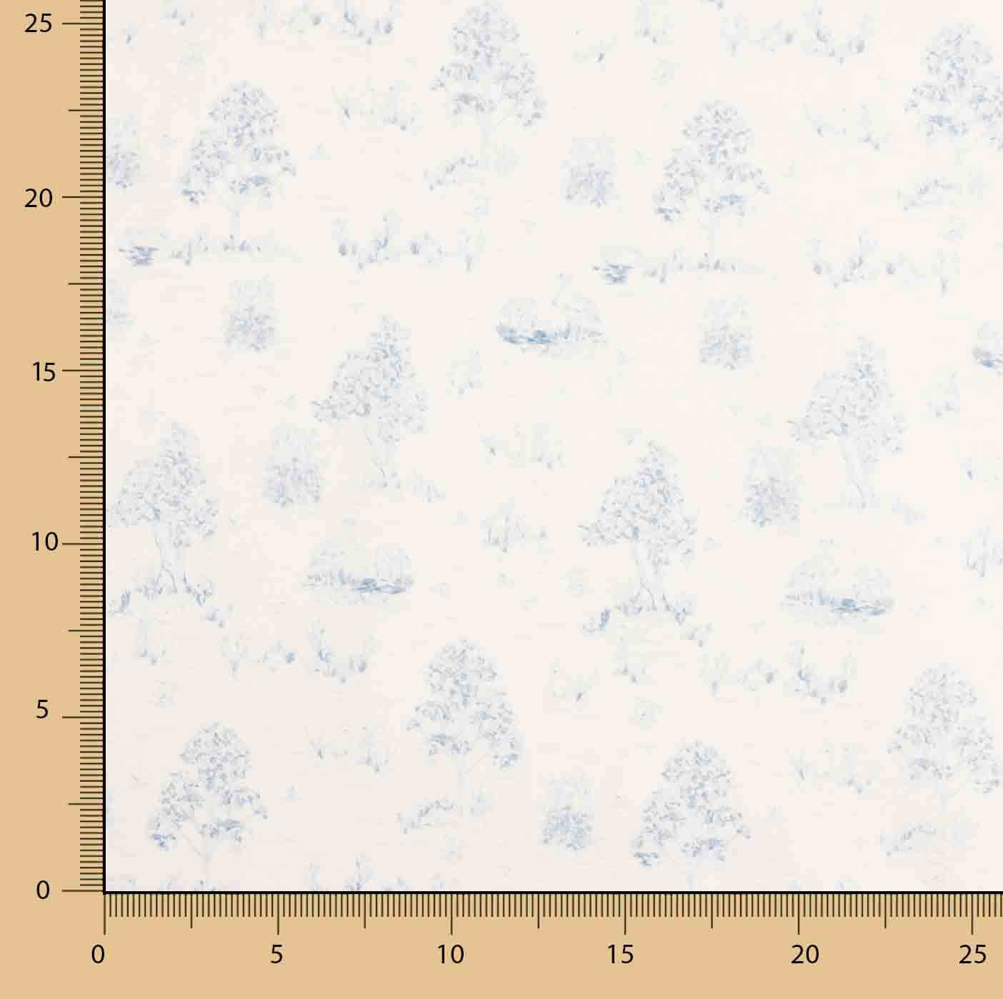 Blue Countryside Cotton Poplin - Ribes y Casals