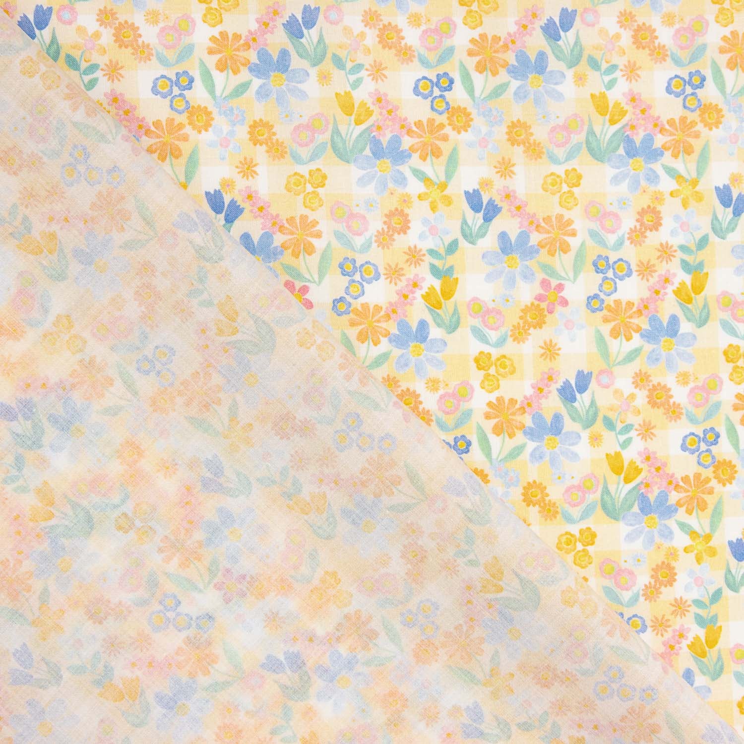Honey Blue Meadow Cotton Poplin - Ribes y Casals