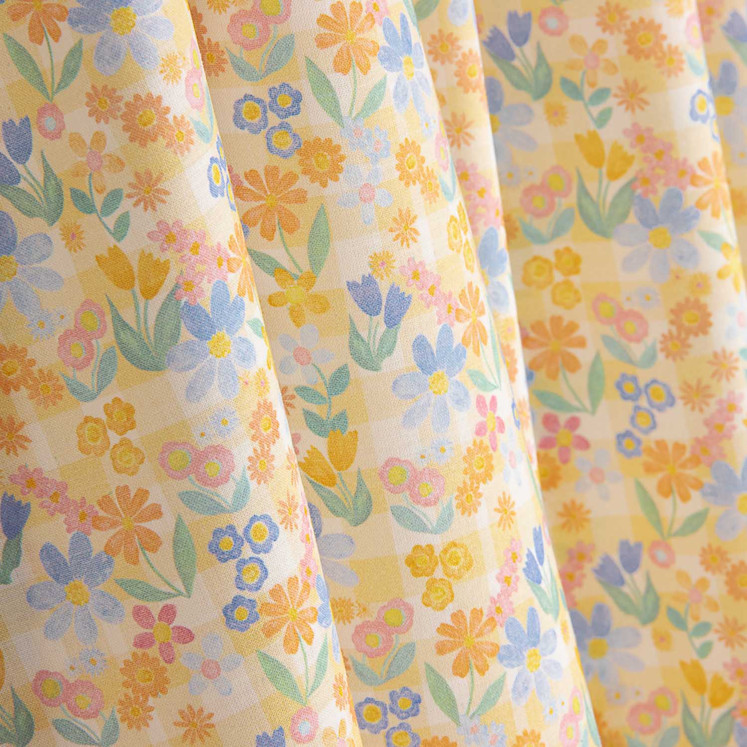 Honey Blue Meadow Cotton Poplin - Ribes y Casals