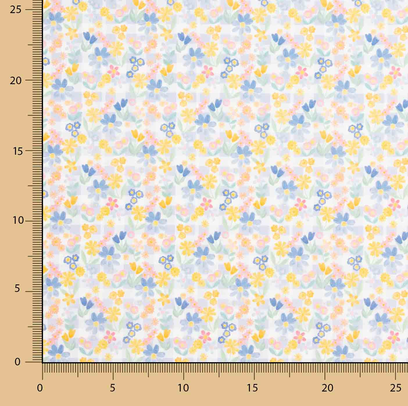 Blue y Honey Garden Cotton Poplin - Ribes y Casals