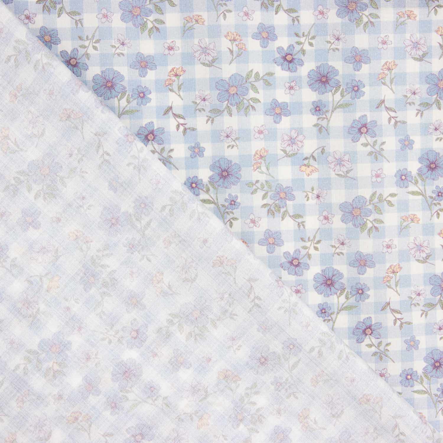 Blue Cottage Meadow Cotton Poplin - Ribes y Casals