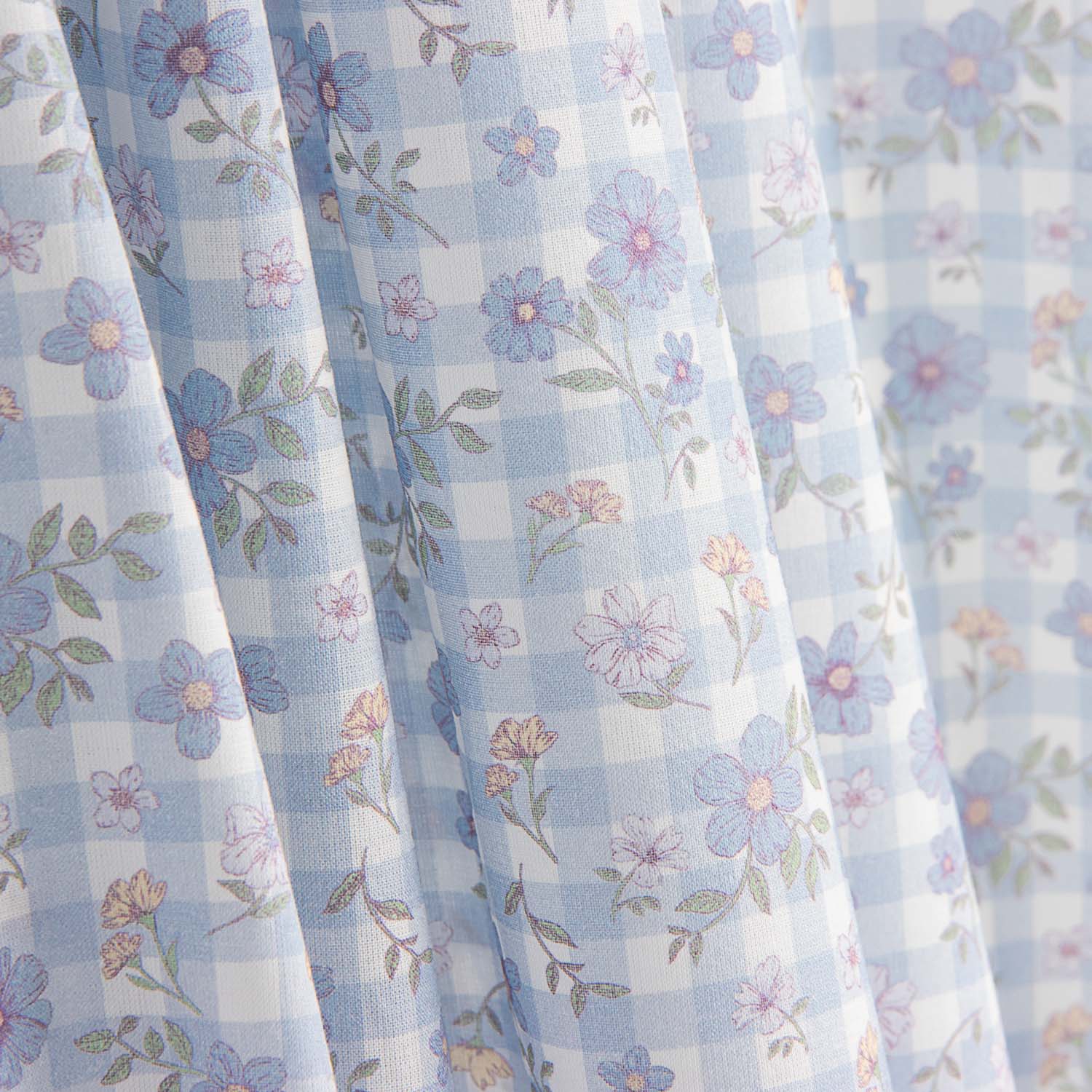 Blue Cottage Meadow Cotton Poplin - Ribes y Casals