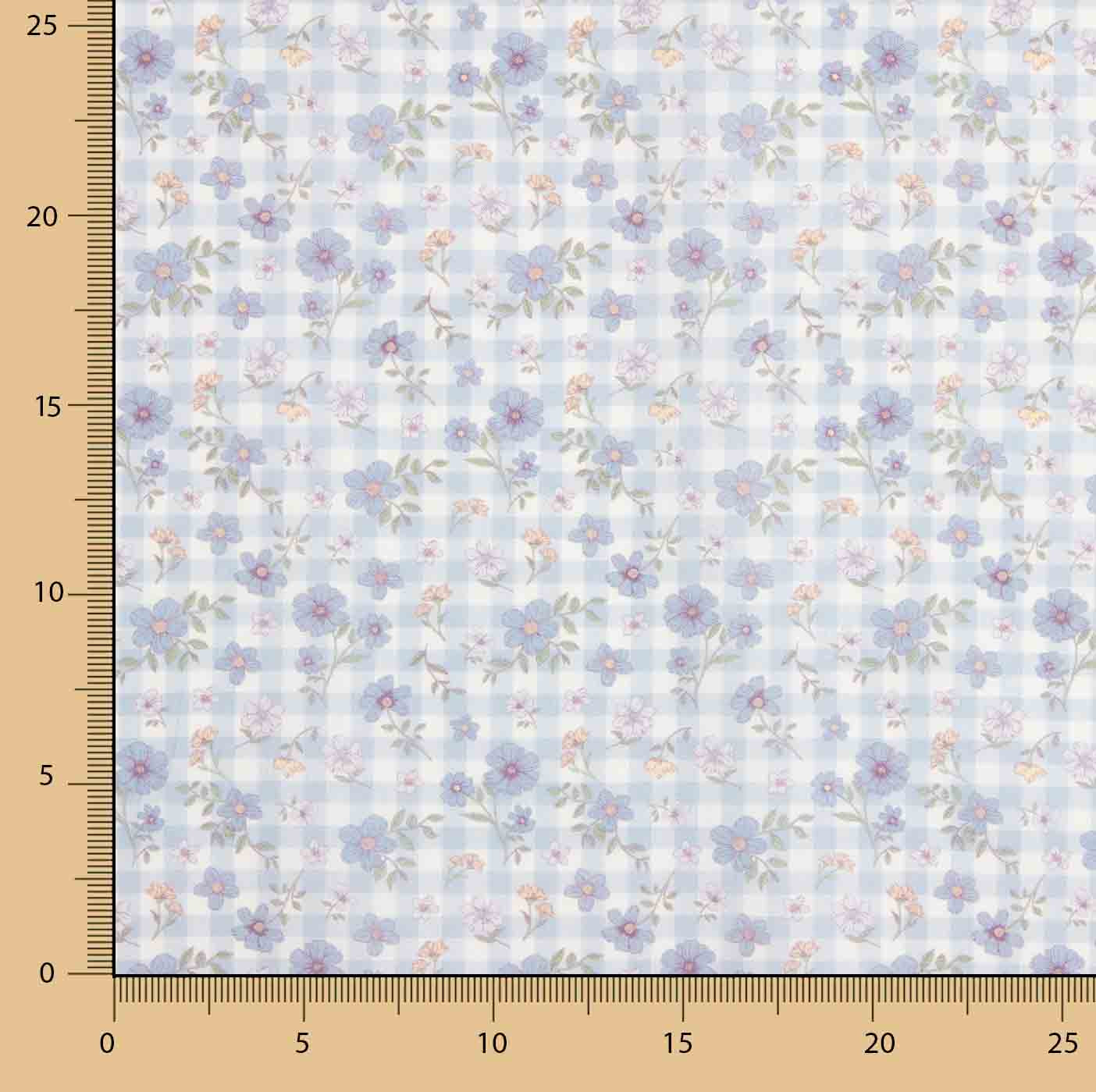 Blue Cottage Meadow Cotton Poplin - Ribes y Casals