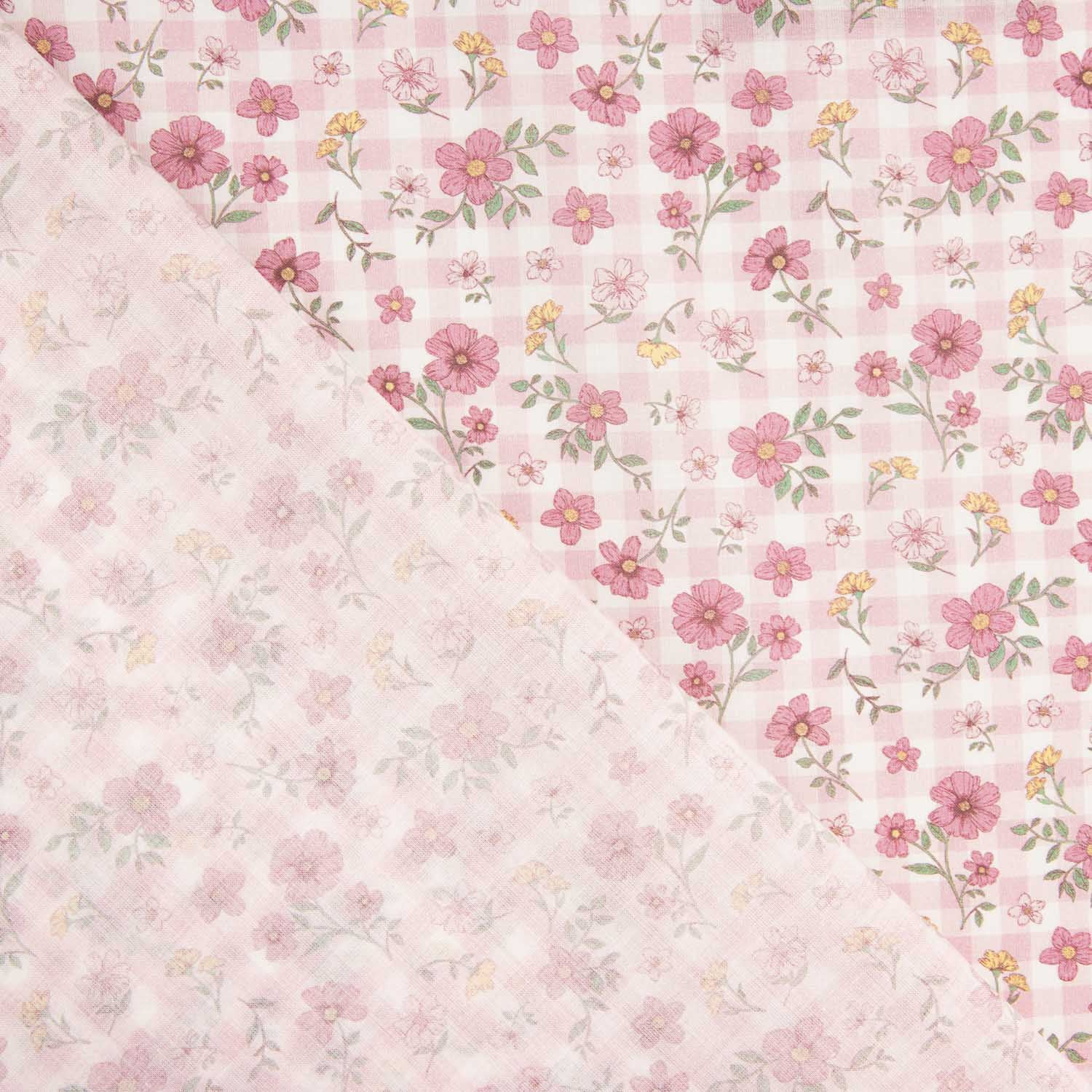 Pink Cottage Meadow Cotton Poplin - Ribes y Casals