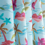 Aloha Paradise Turquoise Cotton Poplin - Ribes y Casals