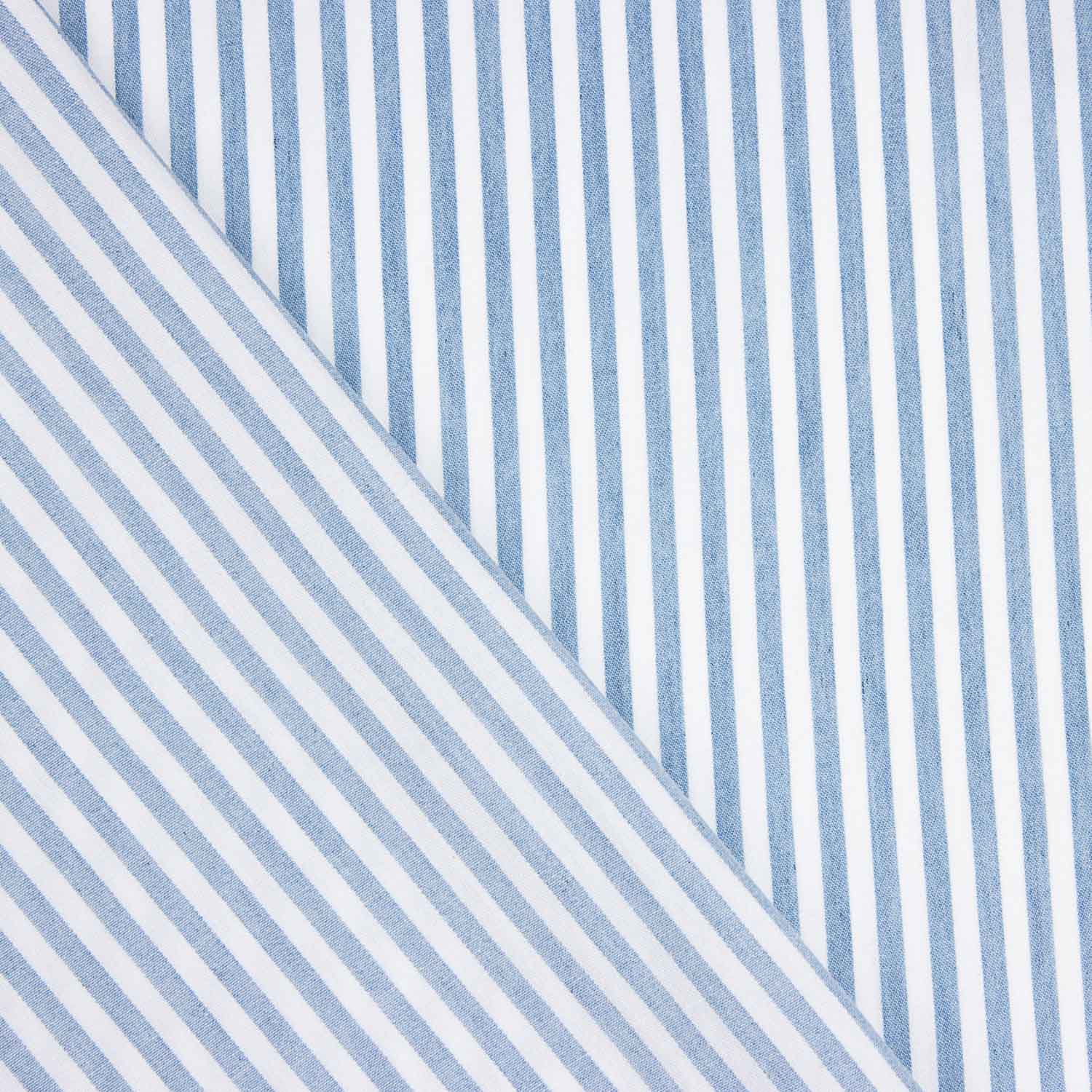 Fine Twill Cotton Light Blue Stripes - Ribes y Casals