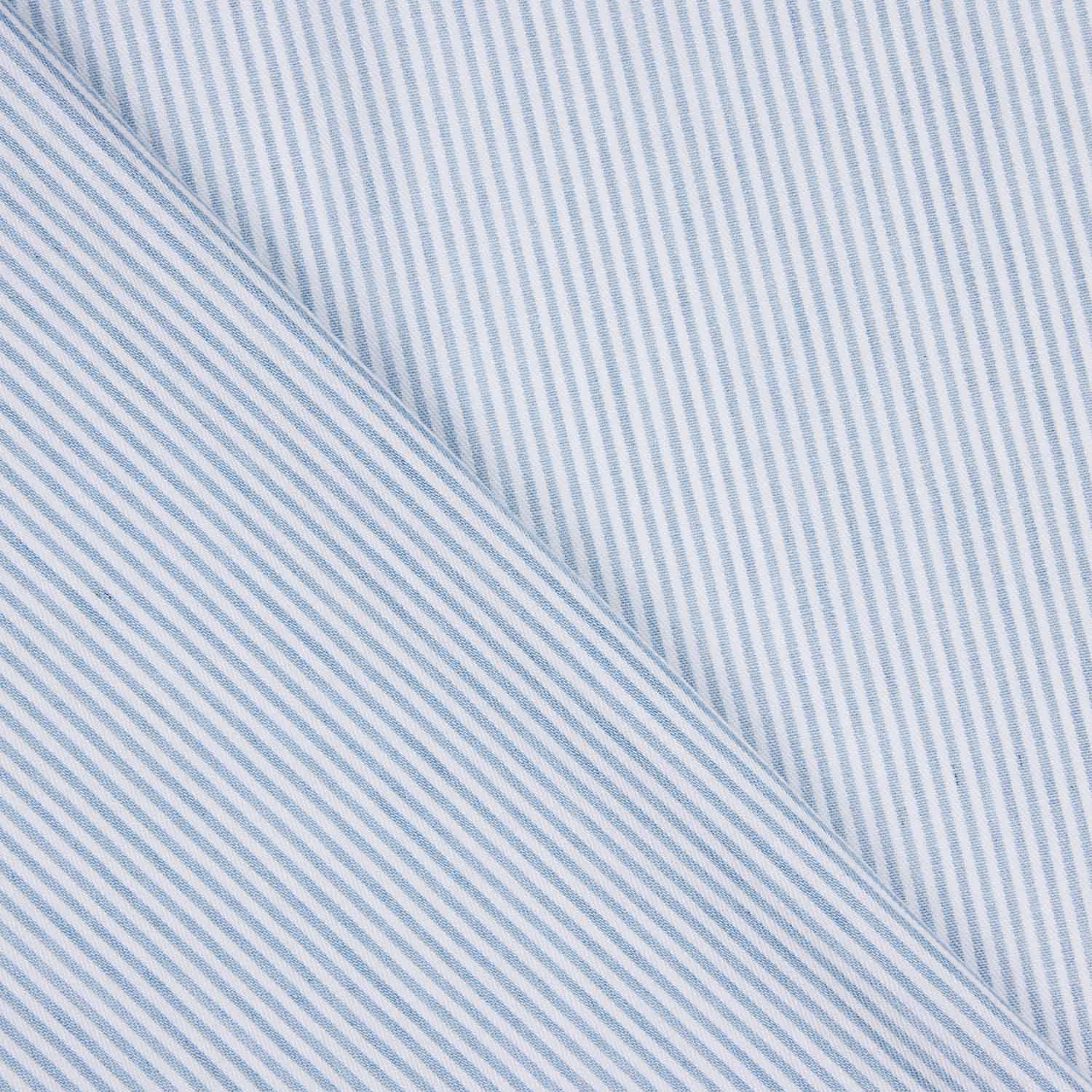Fine Cotton Twill Light Blue Mini Stripes - Ribes y Casals