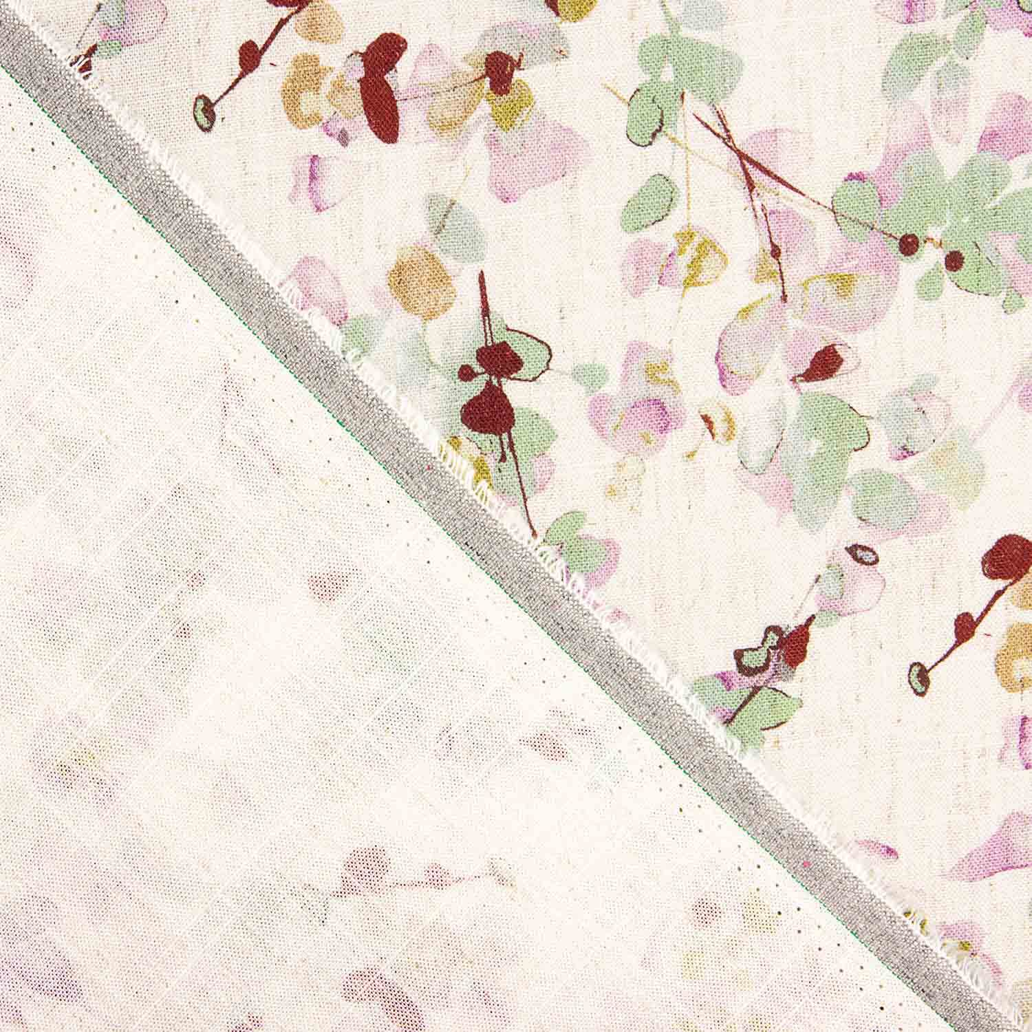 Viscose and Linen Artistic Floral Print - Ribes y Casals