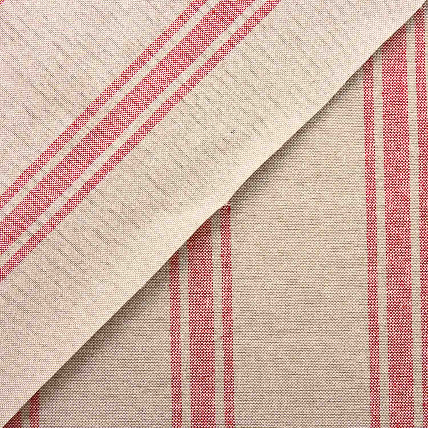 Resin-coated, stain-resistant, red stripes - Ribes y Casals