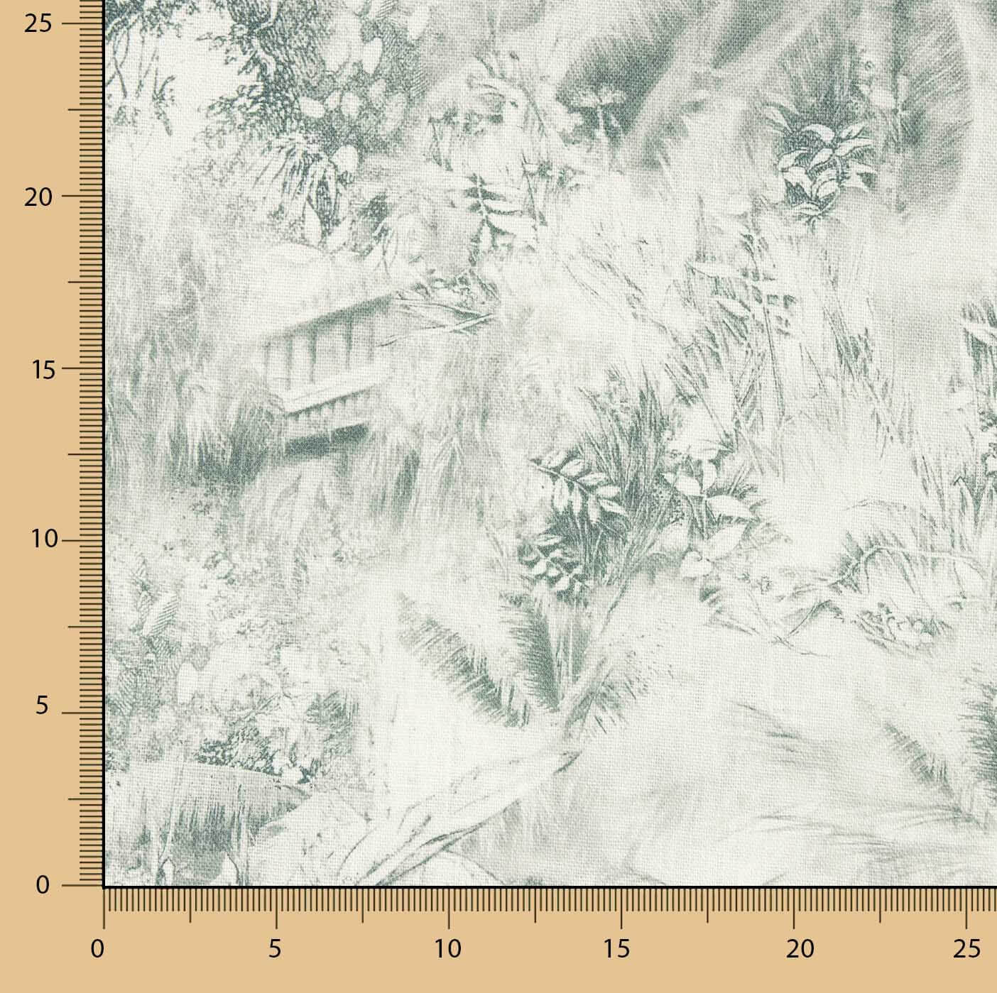 Green Jungle Print Linen - Ribes y Casals