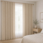 Reversible Home Jacquard in White and Natural with Linen - Ribes y Casals