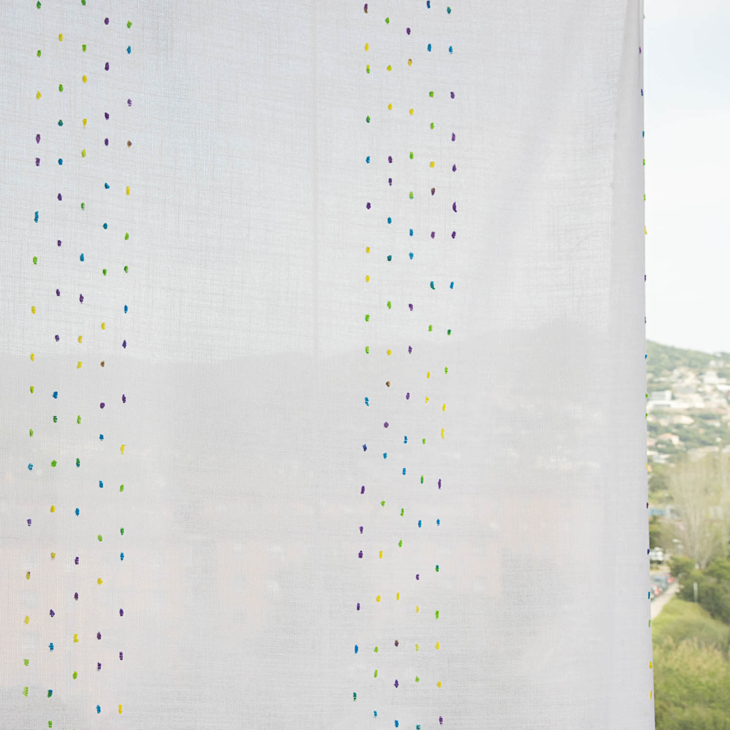 Multicoloured Striped Plumeti Sheer Summer - Ribes y Casals