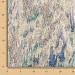 Green and Blue Abstract Printed Lurex Brocade - Ribes y Casals