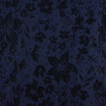 Navy Blue Brocade with Floral Print - Ribes y Casals