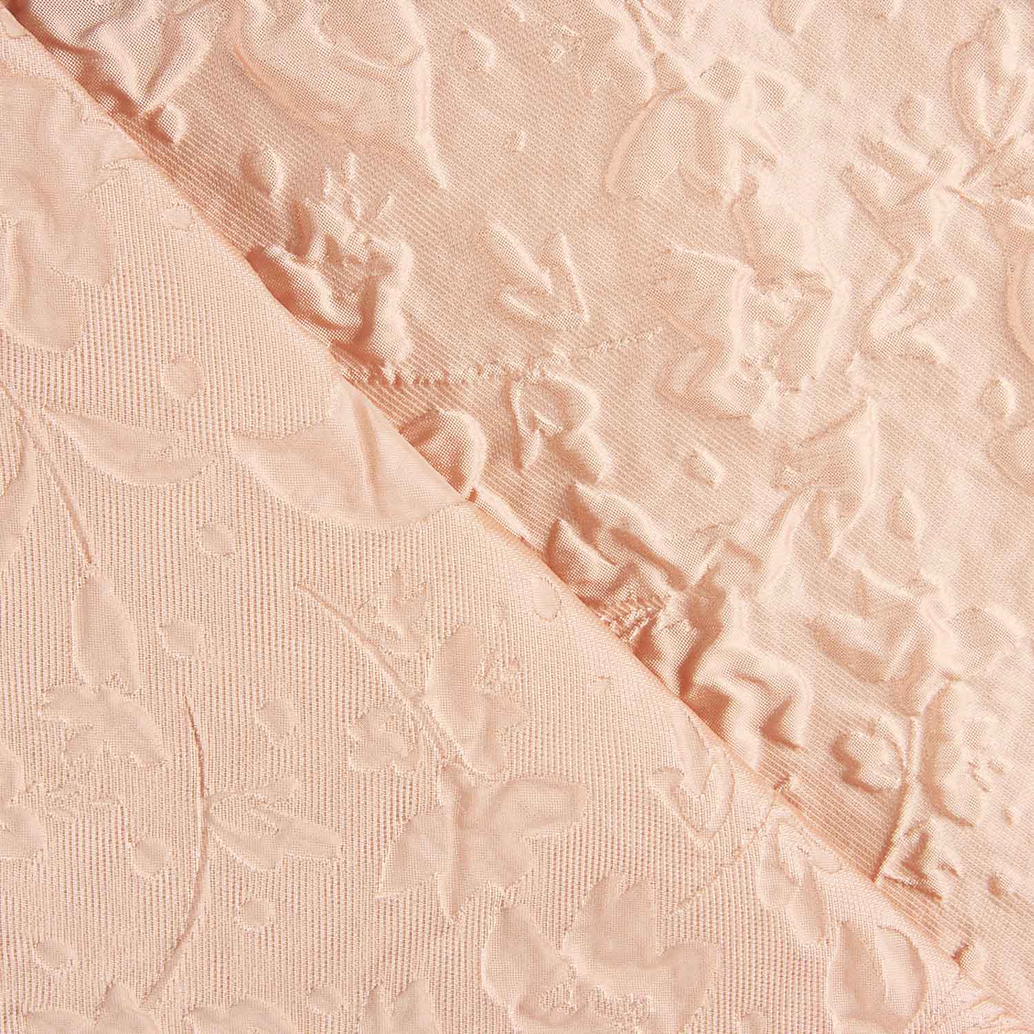 Soft Pink Brocade with Floral Print - Ribes y Casals