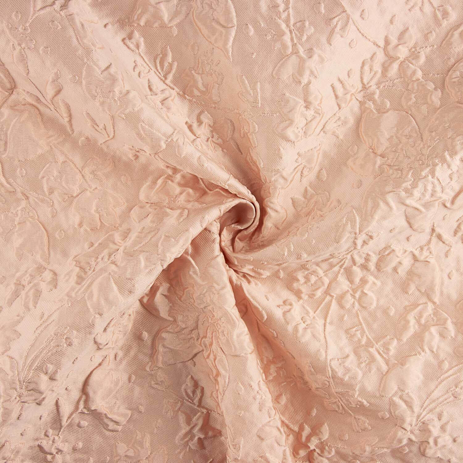 Soft Pink Brocade with Floral Print - Ribes y Casals