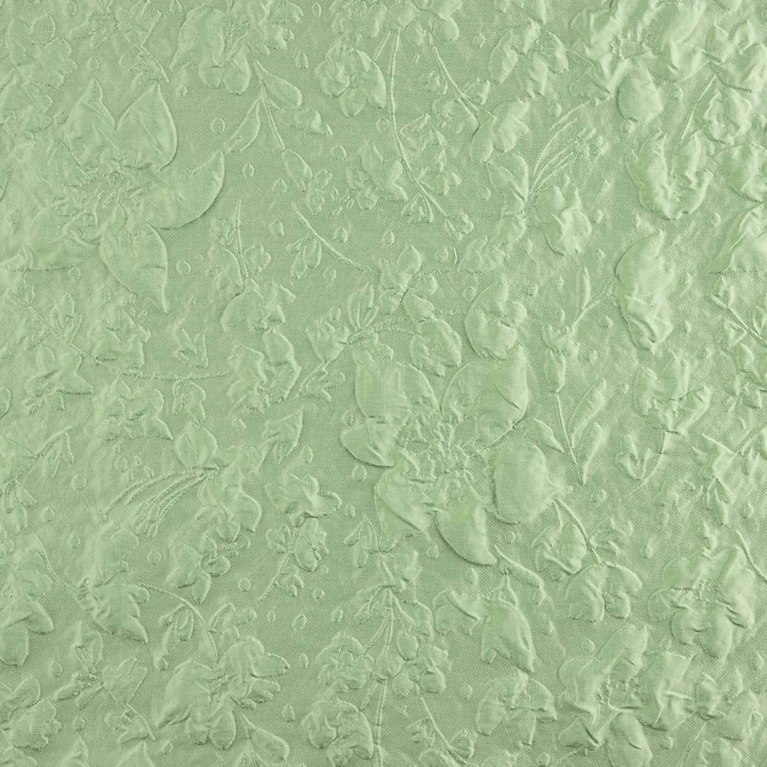 Green Brocade with Floral Print - Ribes y Casals