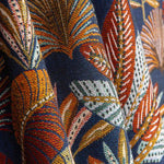 Gobelin Exotic Leaves Blue Background - Ribes y Casals