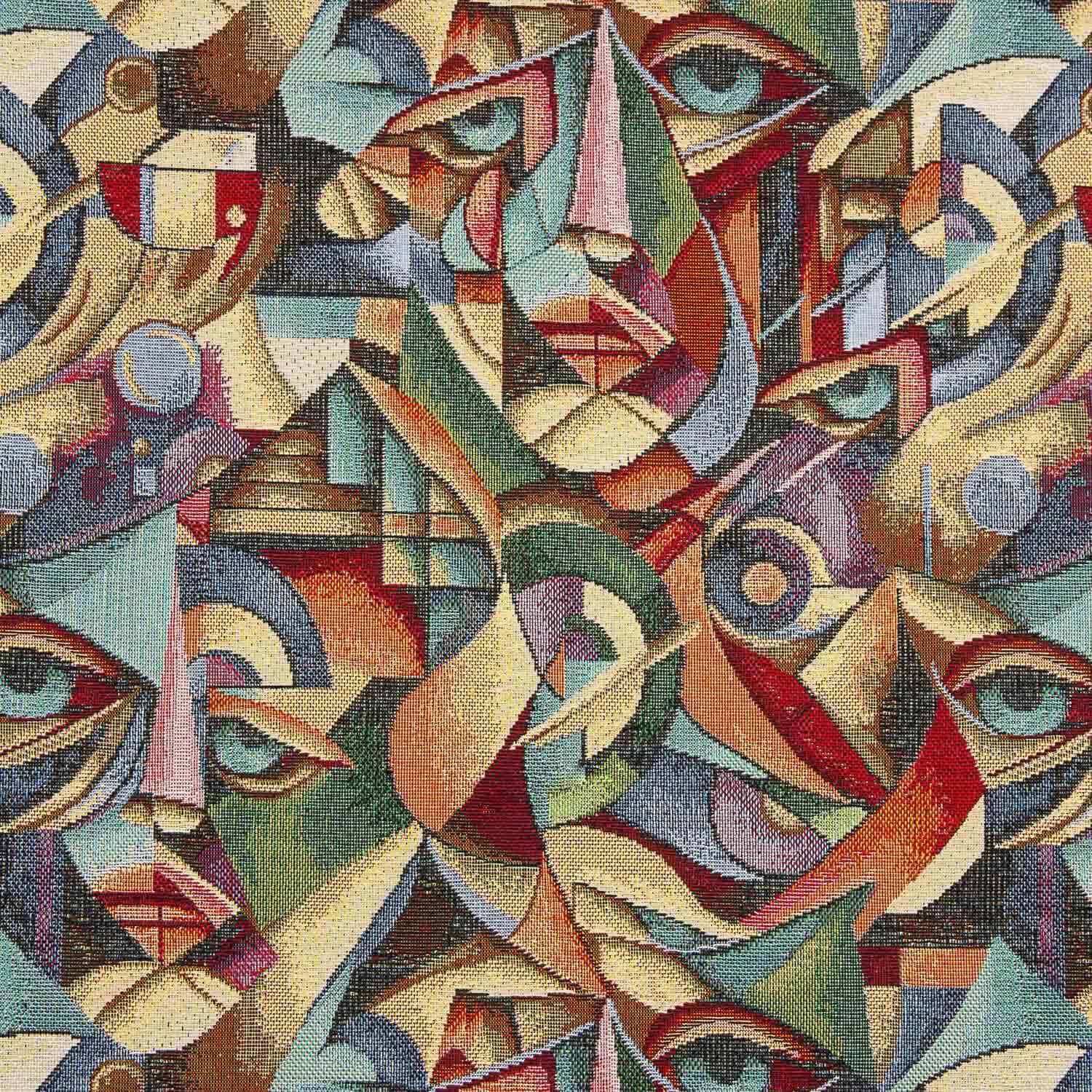 Cubist abstract printed Gobelin - Ribes y Casals