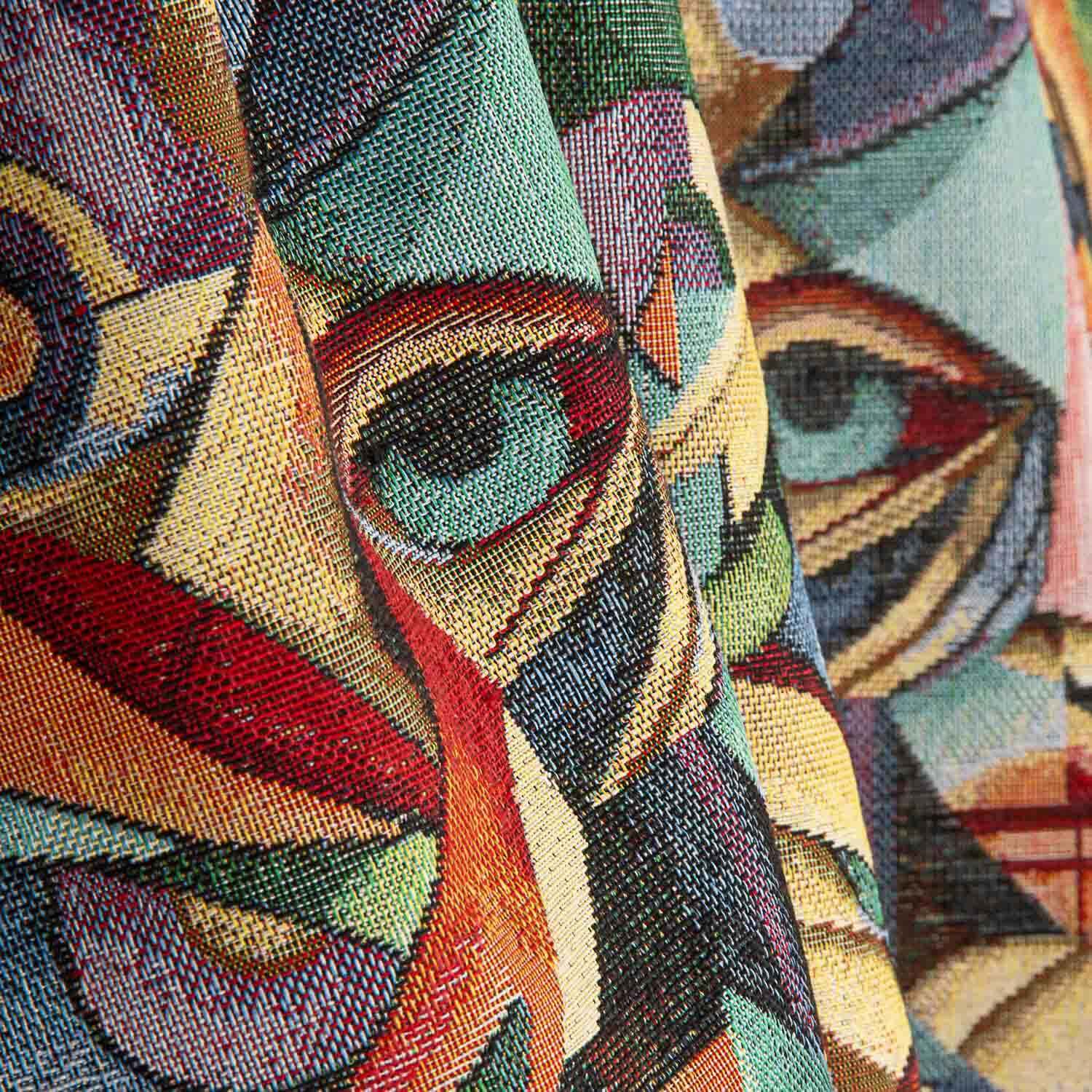 Cubist abstract printed Gobelin - Ribes y Casals