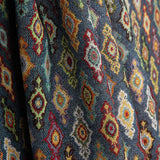 Ethnic-print Gobelin canvas with diamond pattern on a blue background - Ribes y Casals