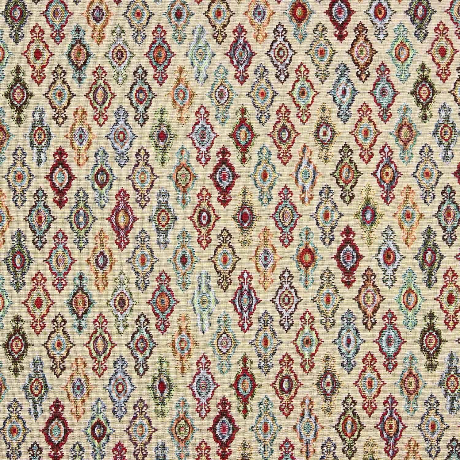 Ethnic-print Gobelin canvas with natural background - Ribes y Casals