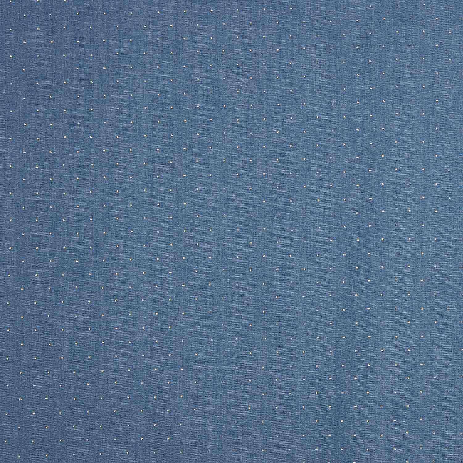 Blue Denim Cotton with Sequins - Ribes y Casals