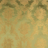 Classic Green and Gold Floral Print Jacquard - Ribes y Casals