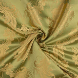 Classic Green and Gold Floral Print Jacquard - Ribes y Casals