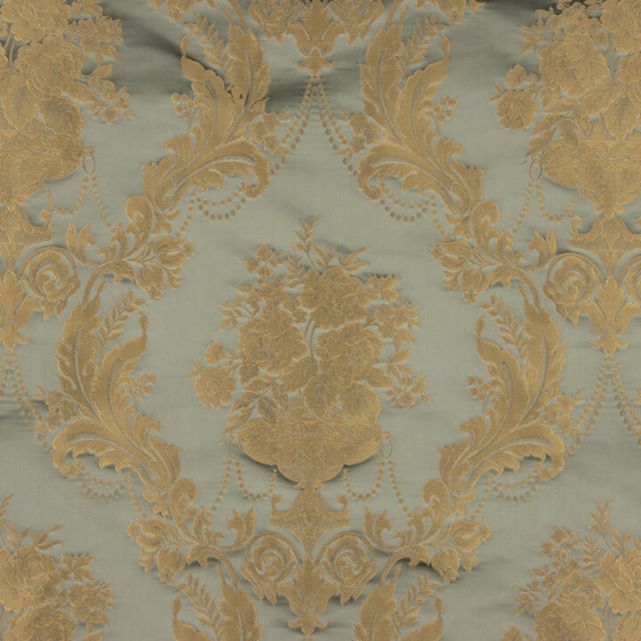 Classic Floral Jacquard in Pale Green and Beige - Ribes y Casals