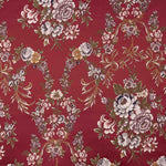 Floral print jacquard with Red Lurex - Ribes y Casals