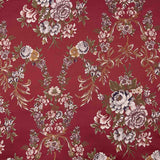 Floral print jacquard with Red Lurex - Ribes y Casals
