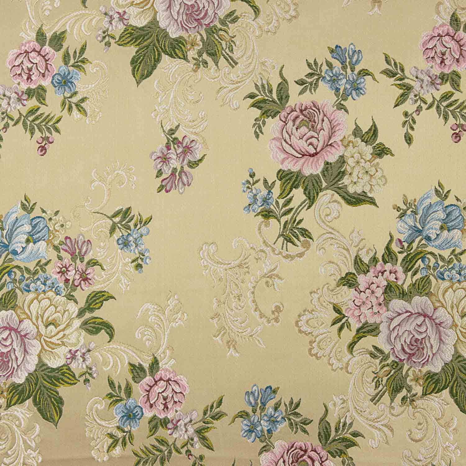 Romantic Floral Jacquard Beige - Ribes y Casals