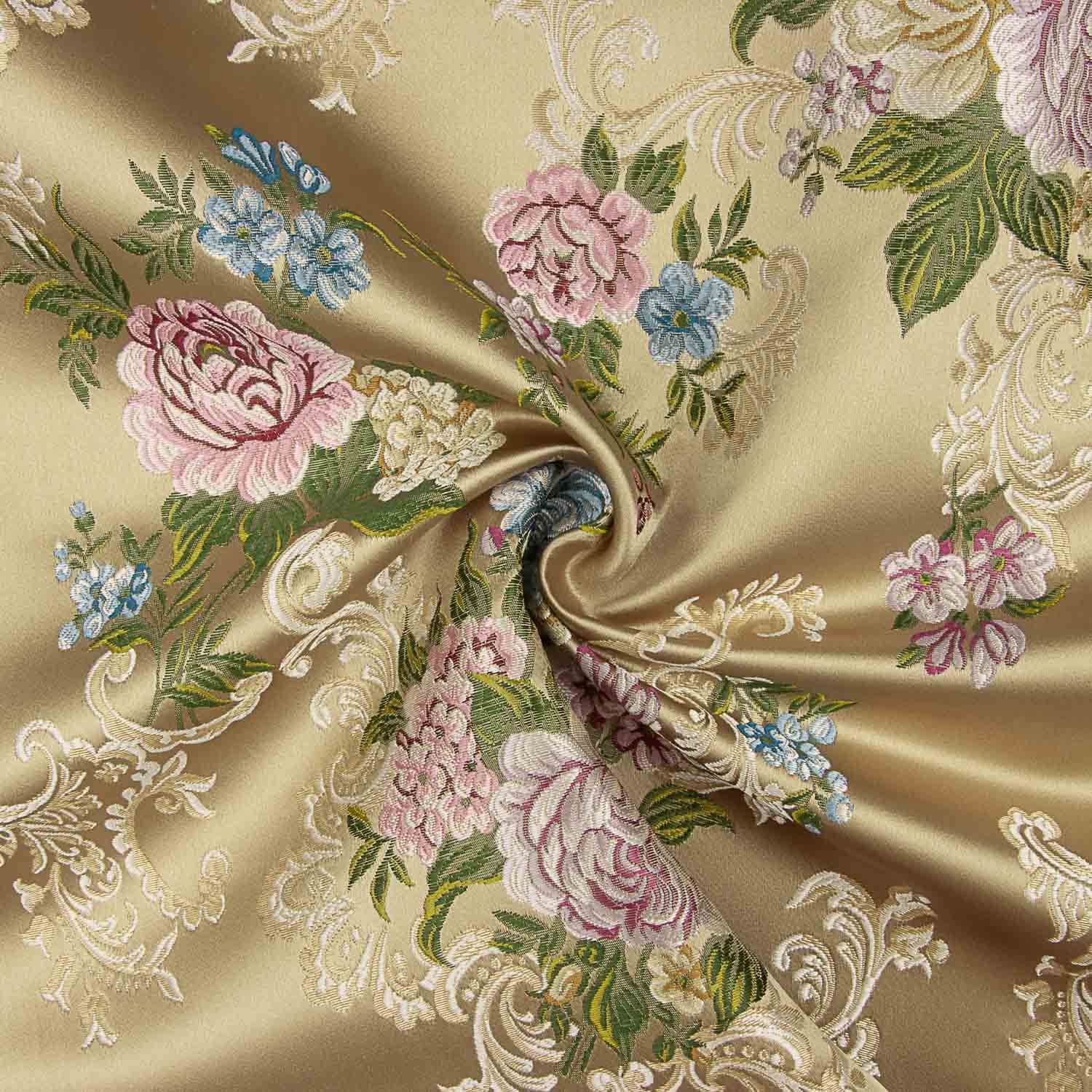 Romantic Floral Jacquard Beige - Ribes y Casals
