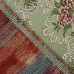 Romantic Green Floral Print Jacquard - Ribes y Casals