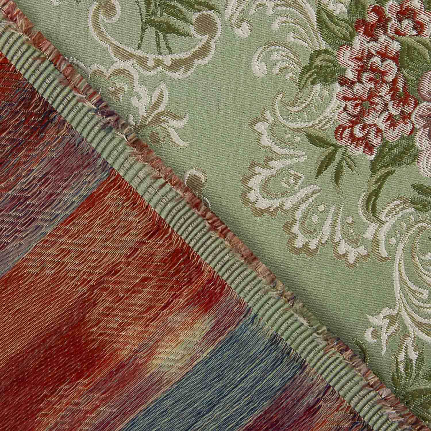 Romantic Green Floral Print Jacquard - Ribes y Casals