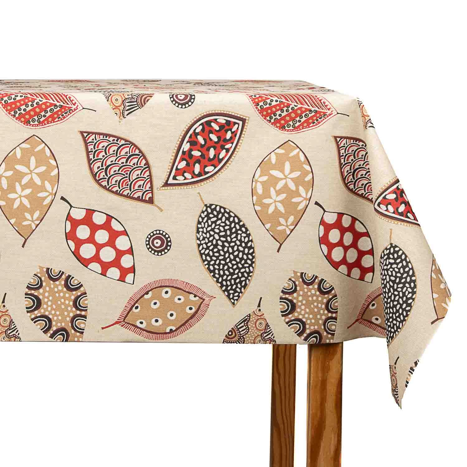 Resin Cradle with Abstract Leaves in Red and Beige - Ribes y Casals