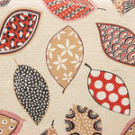 Resin Cradle with Abstract Leaves in Red and Beige - Ribes y Casals